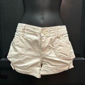 Women's Cream Short Cargo Pants